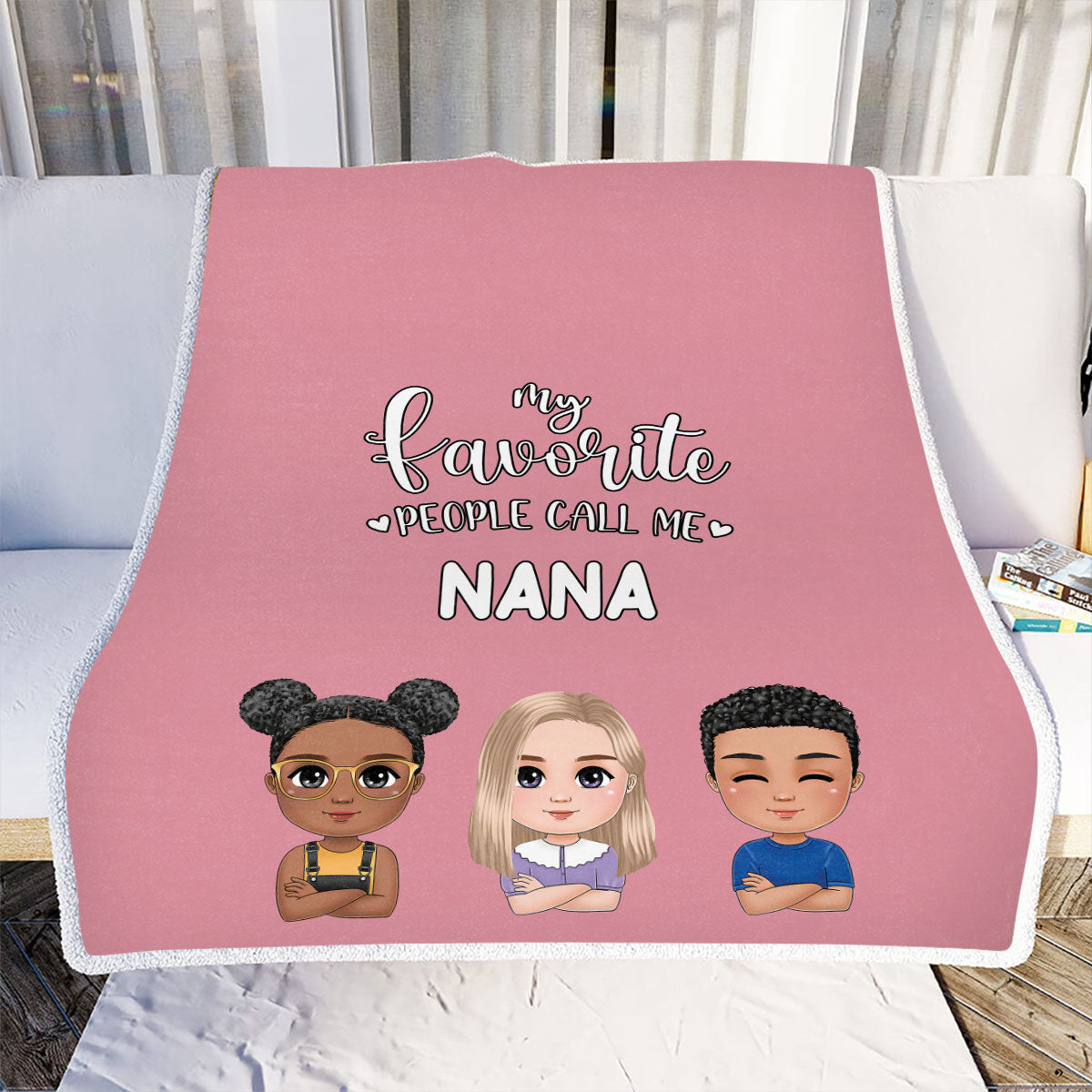 Petthouse | Perfect Mothers Day Fleece Blanket For Great Grandmother, My Favorite People Call Me Nana Blanket