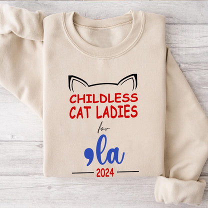 Petthouse | Cat Ladies For Comma La 2024 Shirt, Childless Cat Ladies Shirt, Cat Mom, 2024 Blue Madame