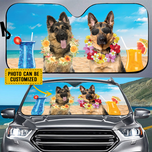 Petthouse | German Shepherd Summer Time Sunshade Personalized Dog Lover Sunshade Windshield Car Accessories