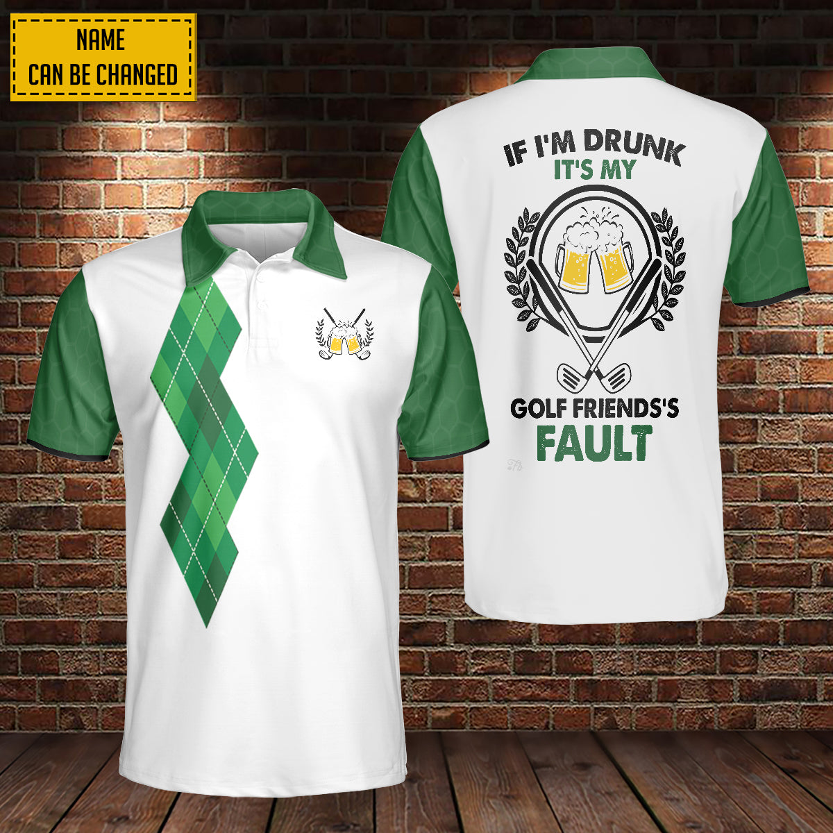 Petthouse | Customized Golfing Team Polo Shirts If I'm Drunk My Gold Friend's Fault Funny Golfer Gift