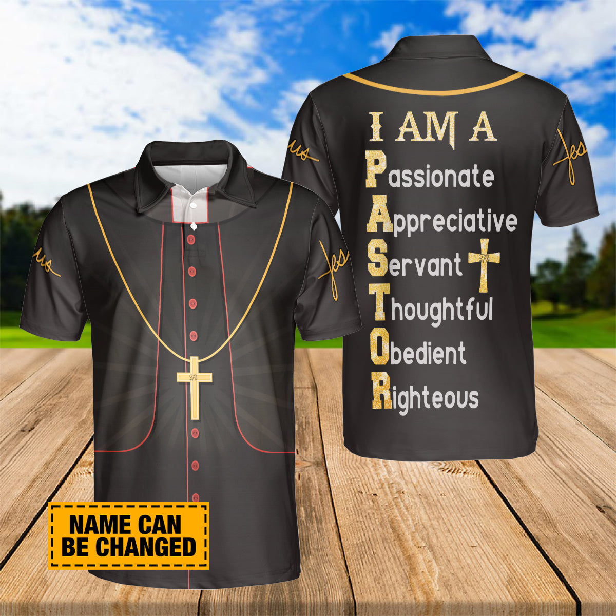 Petthouse | Customized Name Jesus Christian I Am A Pastor Polo Shirt Bible Verse Sport Shirt Scripture Quote