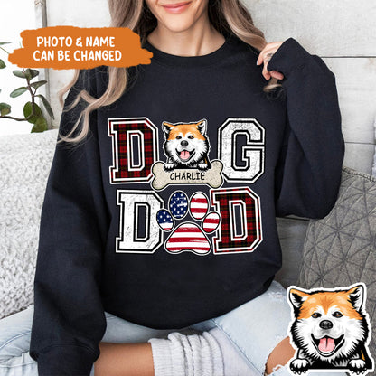 Petthouse | Custom Dog Dad Independence Day Shirt - Best Dog Dad Ever 4 Of July - Fathers Day Gift