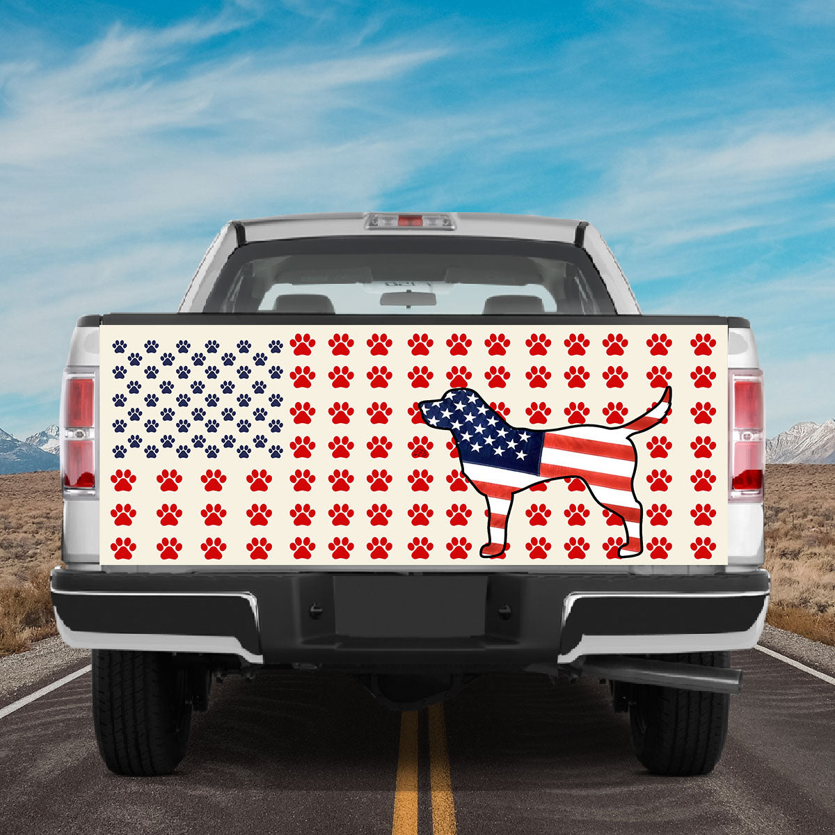 Petthouse | Labrador Retriever Tailgate Wraps For Trucks Tailgate Vinyl Wrap American Flag Truck Wraps For