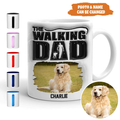 Petthouse | Custom The Walking Dad 3d Inflated Effect Mug, Walking With My Dad Dog Gift Dog Lovers