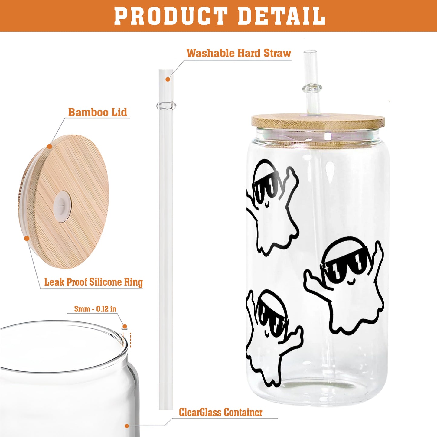 Petthouse | Middle Finger Ghost Halloween Can Glass, Iced Coffee, Coffee Cup, Smoothie Cup, Cute Ghost