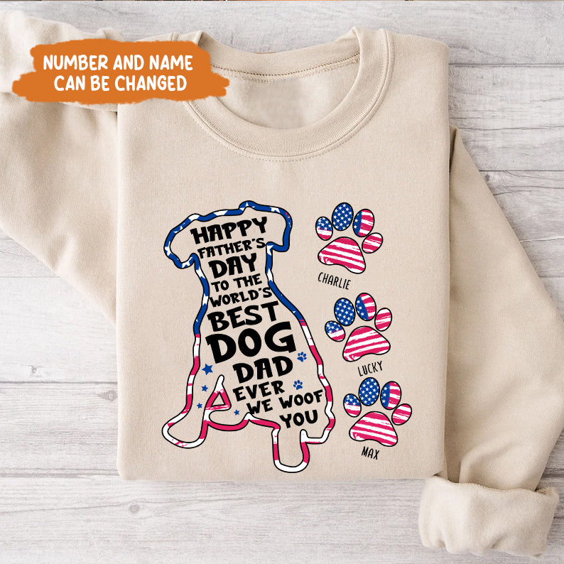 Petthouse | Personalized Father's Day Dog Shirt, Happy Father's Day To The Best Dog Dad Shirt