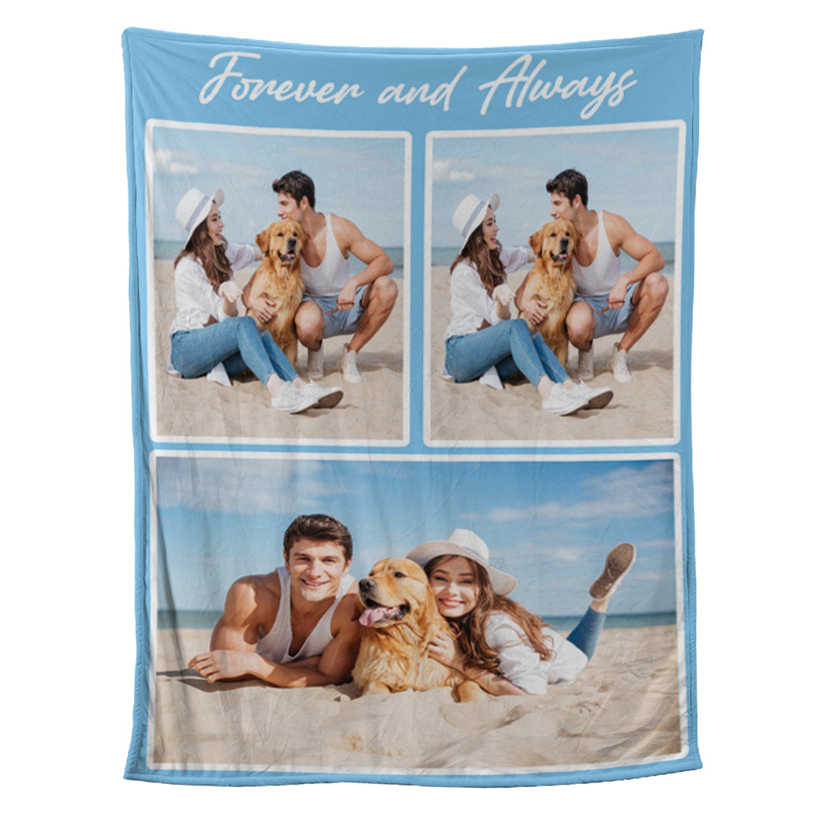 Petthouse | Custom Photo Blanket Christmas Fleece Blanket, Quilt Blanket Gift For Family