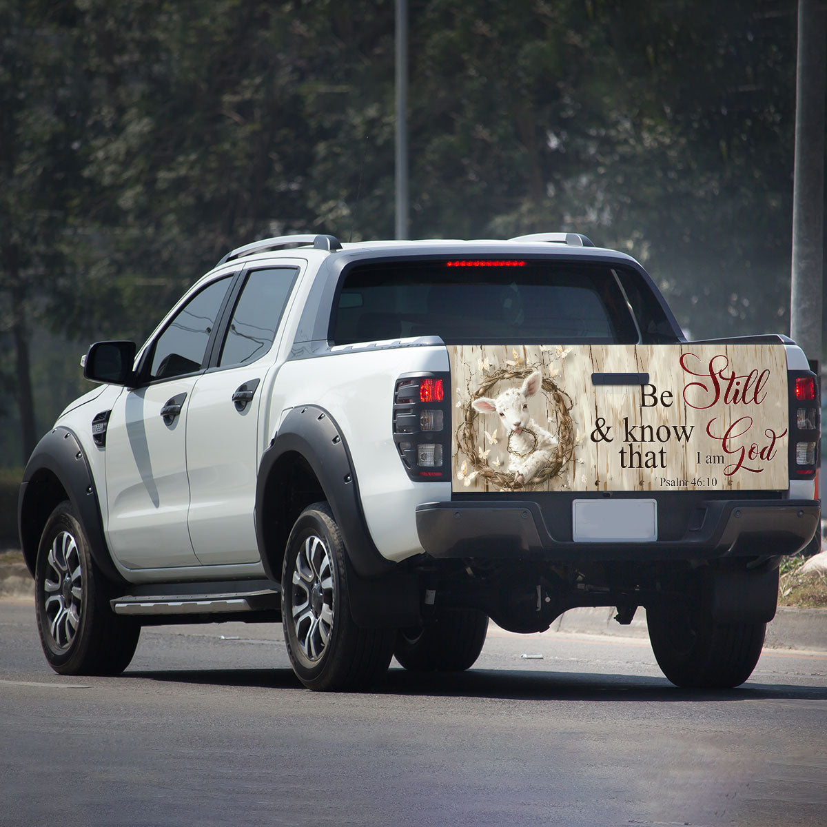 Petthouse | Lamb Of God Be Still And Know That I Am God Tailgate Wrap Decor Car