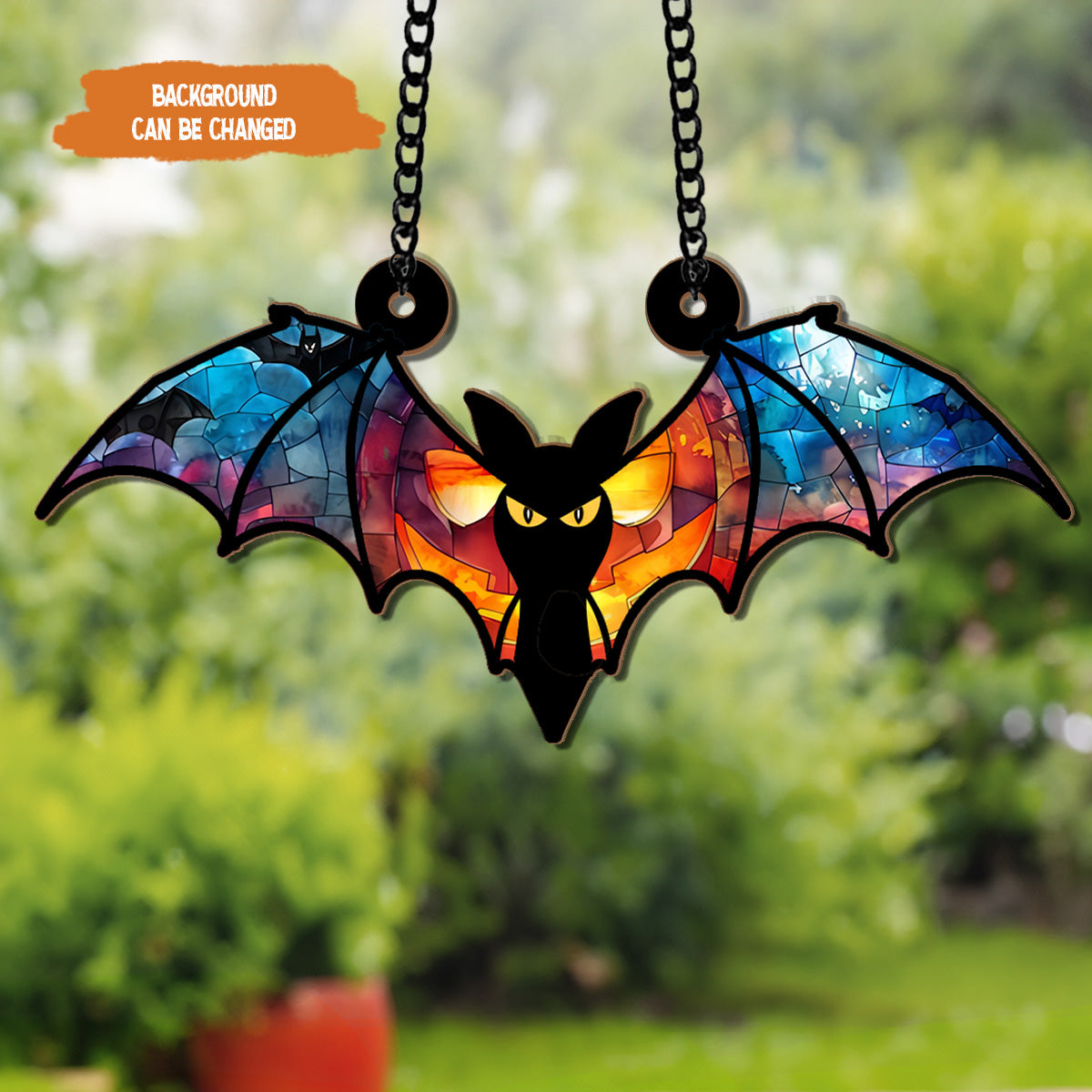 Petthouse | Bat Suncatcher Ornament Window Hanging, Halloween Window Suncatcher Ornament, Halloween Gift