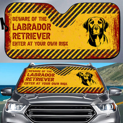 Petthouse | Windshield Sun Shade Beware Of Labrador Retriever Dog Sunshade Sun Visor Dog Mom Dog Dad