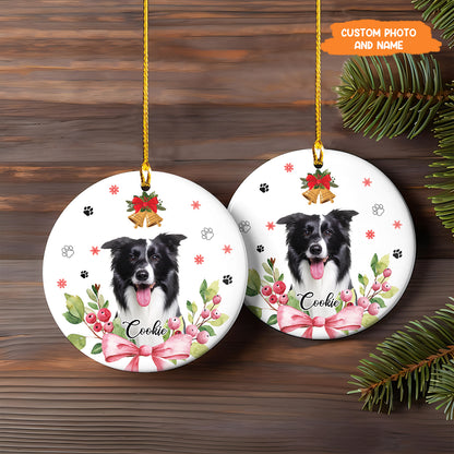 Petthouse | Personalized Pet Ornament, Dog Christmas Ornament, Pet Portrait Name Gift, Gift For Dog Mom