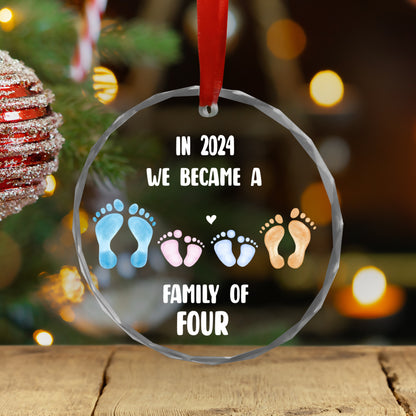 Petthouse | Personalized Family Of Four Christmas Ornament, Family Ornament, Baby's First Christmas Ornament