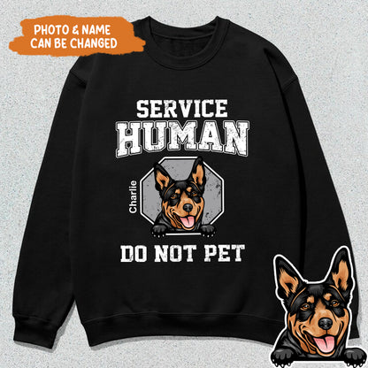 Petthouse | Service Human Dog Dad Personalized T-shirt, Father's Day Gift, Dog Dad Shirt