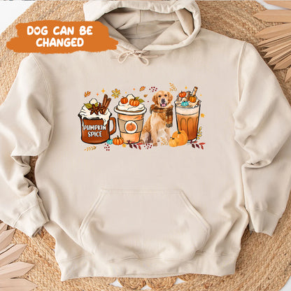 Petthouse | Personalized Dog Fall Vibes Shirt, Dog Fall Pumpkin Spice Latte, Dog Mom Fall Autumn