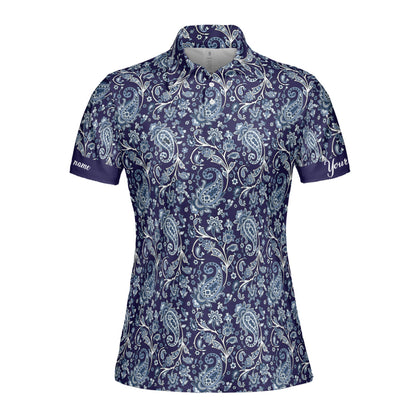 Petthouse | Customized Paisley Pattern Women's Polo Shirts Golfer Gift Birthday Gift For Mom Sport