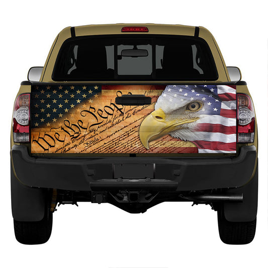 Petthouse | American Eagle We The People Tailgate Wrap Decal Usa Eagle Bird Animal Sticker