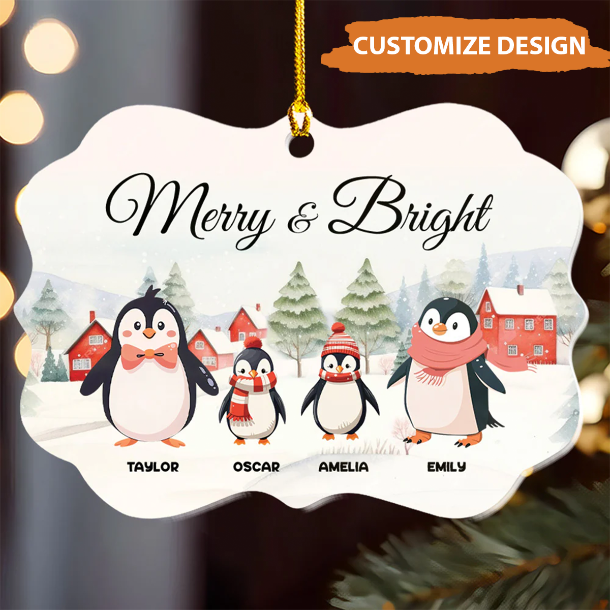 Petthouse | Personalized Family Christmas Ornament, Family Of Four 2024 Ornament, Our First Christmas