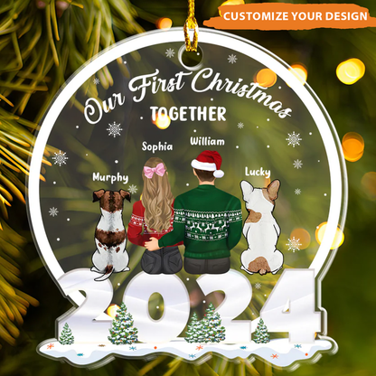 Petthouse | Our First Christmas Together With Dogs Ornament, Personalized Dog Christmas Ornament, Dog Family