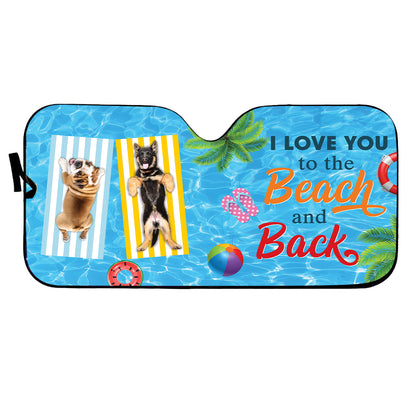 Petthouse | Personalized Windshield Sun Shade Dog Swimming Pool Chillin Car Sun Shade Windshield Dog Sunshade