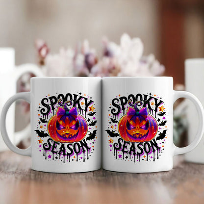 Petthouse | Spooky Season Halloween 3d Inflated Mug, Retro Halloween Mug, Pumpkin Coffee Mug