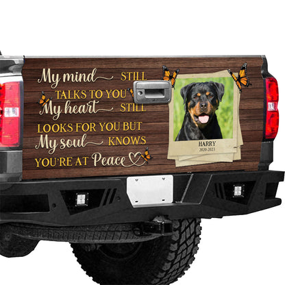 Petthouse | Dog Customized Photo Date Tailgate Wraps For Trucks Memorial Dog In Heaven Truck Wraps