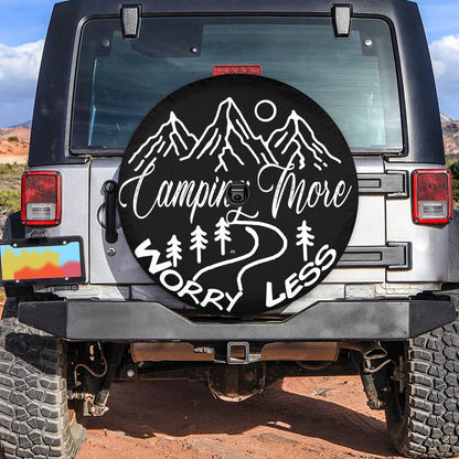 Petthouse | Camping Spare Tire Cover Minimalist Camping Mountains Wheel Tire Covers Camping