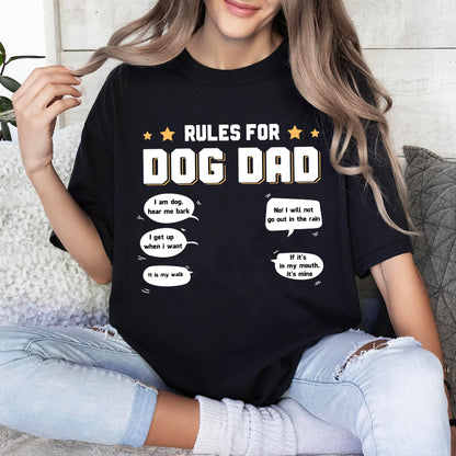 Petthouse | Personalized Dog Rules For Dog Parent Shirt, Funny For Dog Dad Dog Lover Dog Owner