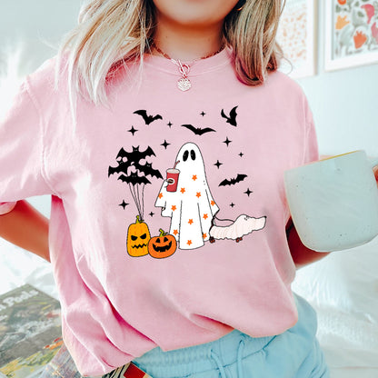 Petthouse | Halloween Ghost Dachshund Dog Shirt, Сute Ghost Dog Shirt, Women Halloween, Spooky Vibes