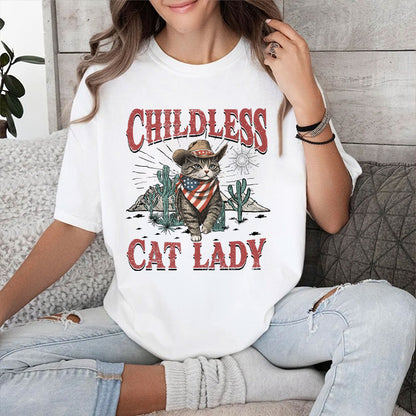 Petthouse | Childless Cat Lady Shirt, Childless Cat Ladies Shirt, Blue 2024 Tshirt, Cat Lady Shirt