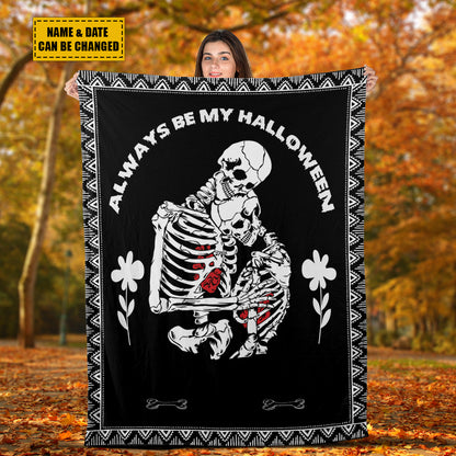 Petthouse | Boyfriend Gifts Gothic Skeleton Blanket Personalized Christmas Couple Gifts For Him Valentine Day