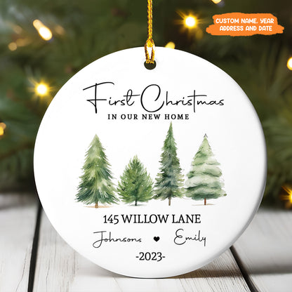 Petthouse | Personalized First Christmas In Our New Home Ornaments, 2024 Home Keepsake, Christmas Gift