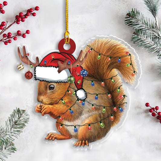 Petthouse | Squirrel Christmas Lights Ornament, Christmas Ornament, Memorial Ornament, Xmas Ornament