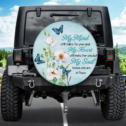 Petthouse | Butterfly Memorial Tire Storage Bag My Soul Knows You Are At Peace Remembrance Gifts Spare Tire Cover