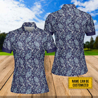 Petthouse | Customized Paisley Pattern Women's Polo Shirts Golfer Gift Birthday Gift For Mom Sport