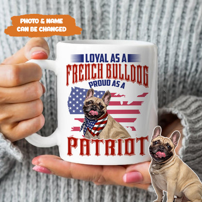 Petthouse | Personalized Dog Photo Proud As A Patriot T Shirt,  4th Of July Shirt Gift For Dog Lover