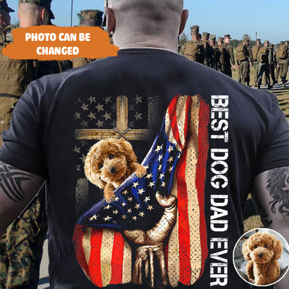 Petthouse | Personalized Dog Us Flag Happy Independence Day Shirt, Dog Dad American Pride Dog