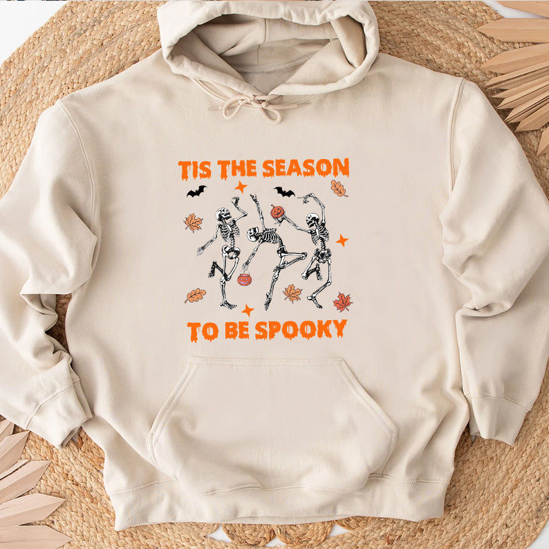 Petthouse | Dancing Skeleton Pumpkin It Shirt, Spooky Season Skeleton Shirt, Spooky Vibes Halloween