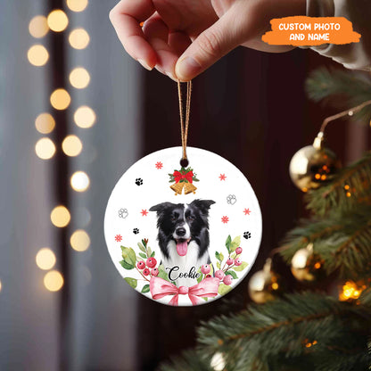 Petthouse | Personalized Pet Ornament, Dog Christmas Ornament, Pet Portrait Name Gift, Gift For Dog Mom