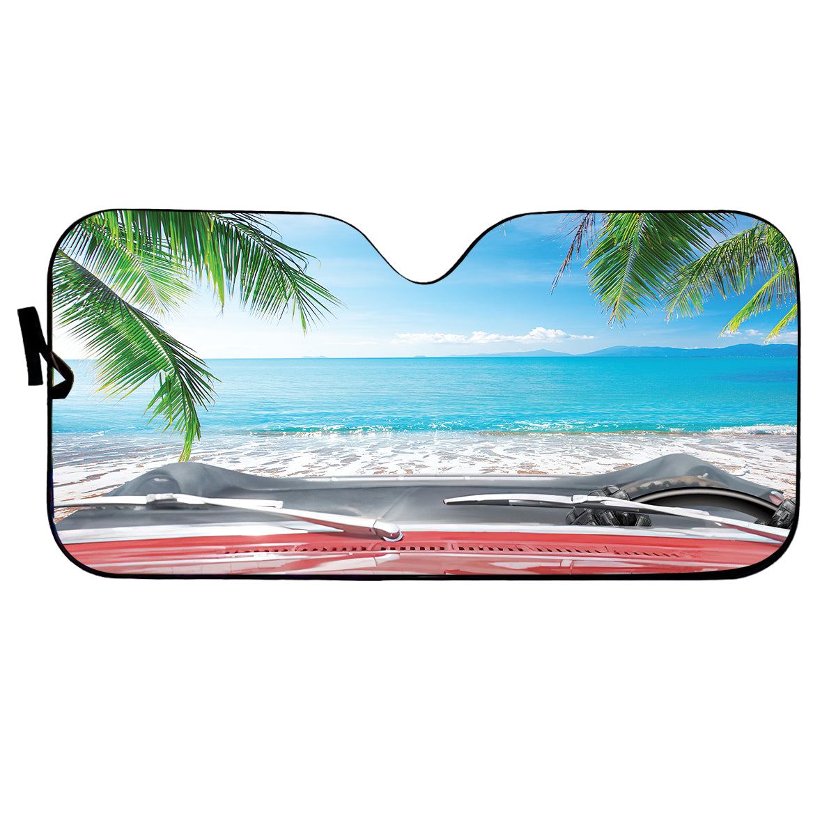 Petthouse | Car Sunshade Dog Sunshade Custom Photo Windshield Sun Shade Cute Poodle Beach Hawaii Car