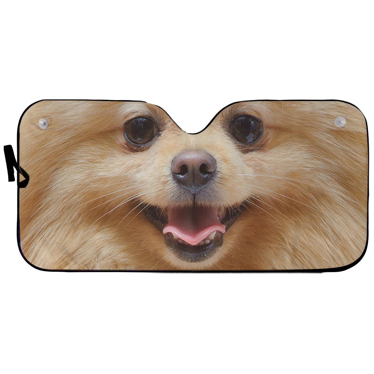 Petthouse | Pomeranian Dog Car Sunshade Car Decoration Dog Pet Animal Windshield Sunshade Friends Gift Dog's