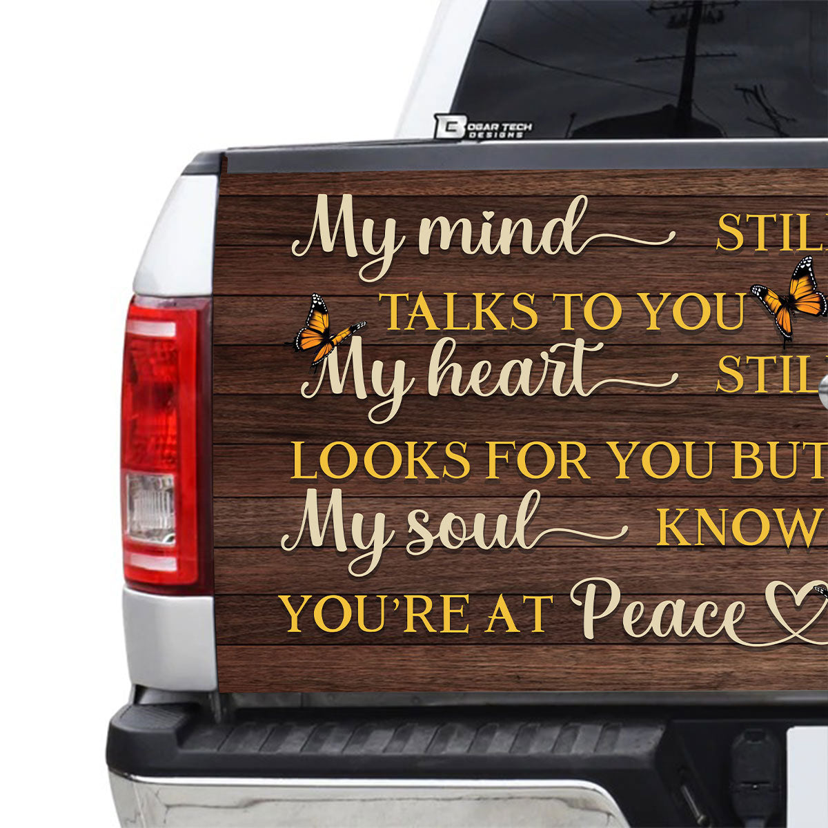 Petthouse | Loss Dog Memorial Tailgate Decals For Trucks Pug You Are At Peace Tailgate Wrap