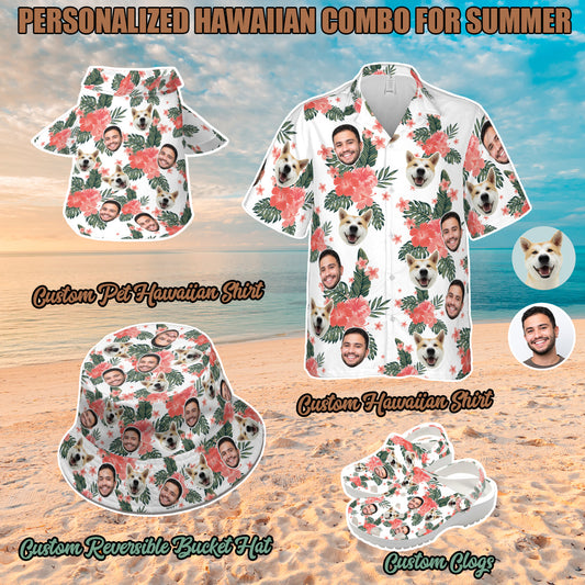 Petthouse | Custom Hawaiian Shirt With Face For Party, Bridesmaids And Groomsmen Hawaii Shirt Gift