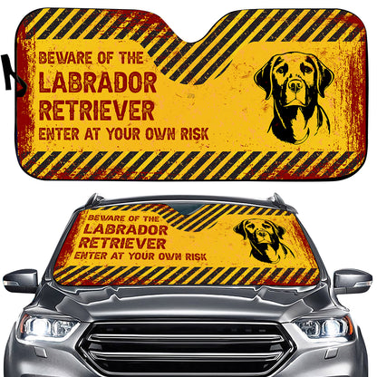 Petthouse | Windshield Sun Shade Beware Of Labrador Retriever Dog Sunshade Sun Visor Dog Mom Dog Dad