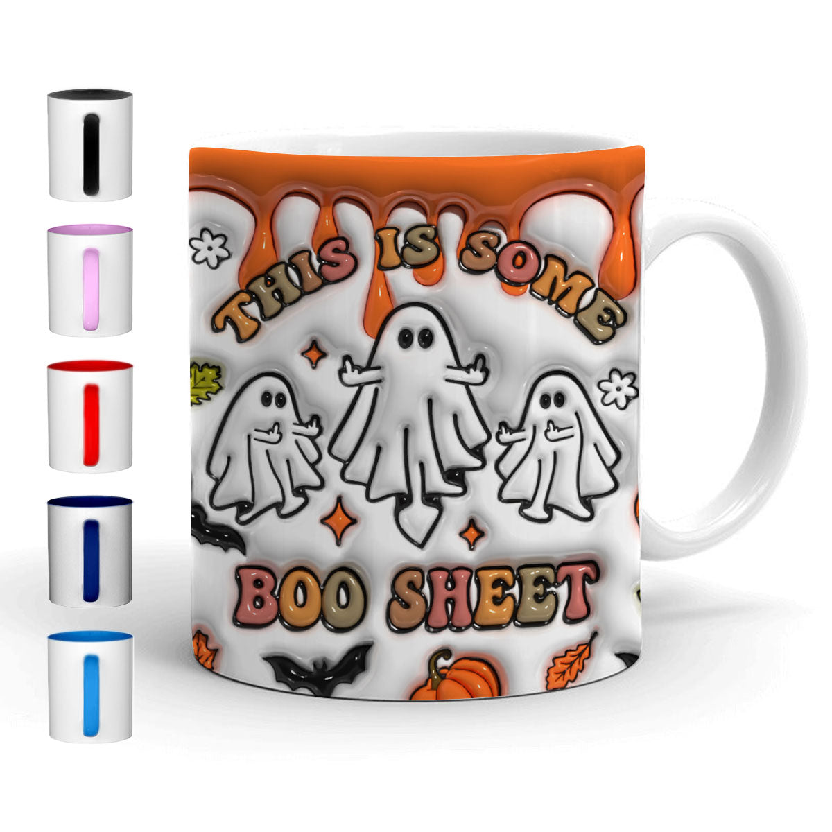 Petthouse | Halloween Ghost Mug, Ghost Ghouls Halloween Inflated 3d, This Is Some Boo Sheet Mug