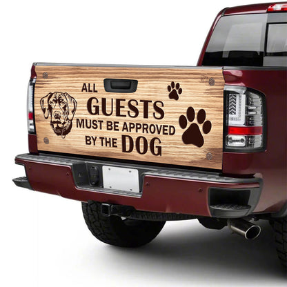 Petthouse | Guests Must Be Approved By German Shorthaired Pointer Dog Tailgate Mural, Tailgate Decal