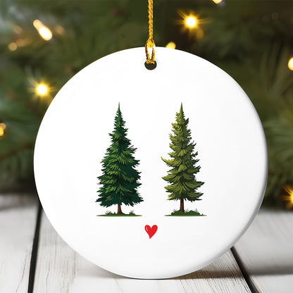 Petthouse | First Christmas Married Ceramic Ornament, Mery Christmas Ornament, Personalized Wedding Gift