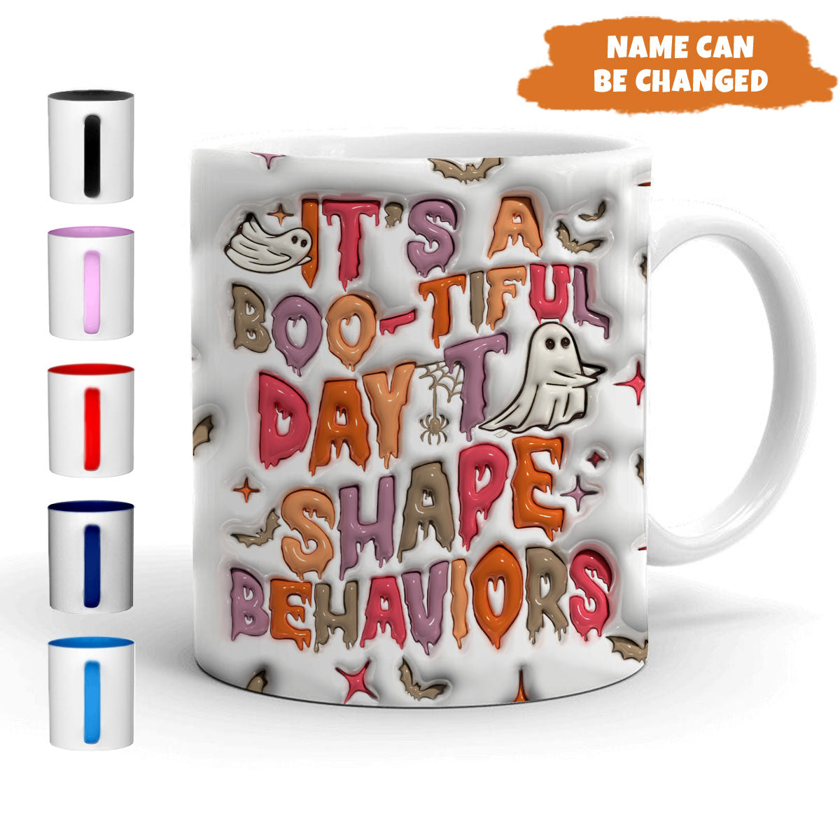 Petthouse | Custom Ghost Halloween Behavior Analyst 3d Inflated Mug, Halloween Ghost Mug, Coffee Cup