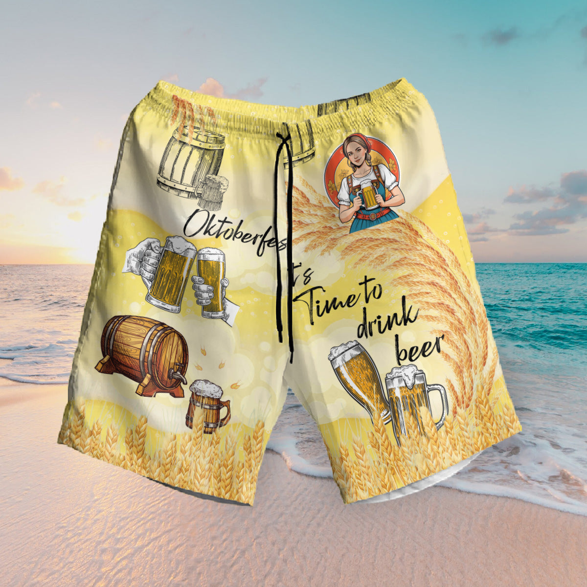 Petthouse | Oktoberfest It's Time To Drink Beer Hawaiian Shirt, Oktoberfest Beer, Tropical Beer