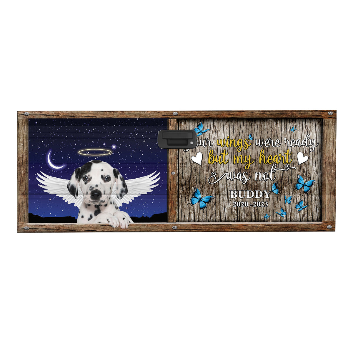 Petthouse | Customized Name Date Dalmatian Your Wings Were Ready Rear Window Decals For Trucks Memorial Dog