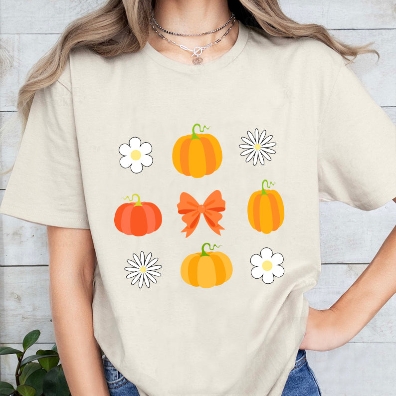 Petthouse | Fall Pumpkin Shirt, Coquette Orange Bow Fall Shirt, Pumpkin Lover Shirt, Thanksgiving